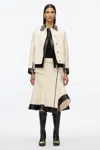 3.1 Phillip Lim Hybrid Tweed Moto Jacket In Ivory-blk