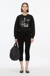 3.1 Phillip Lim I Lov'd You Cropped Sweatshirt In Black