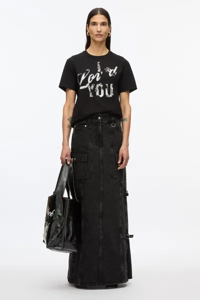 3.1 Phillip Lim I Lov'd You Embroidered Tee In White Multi
