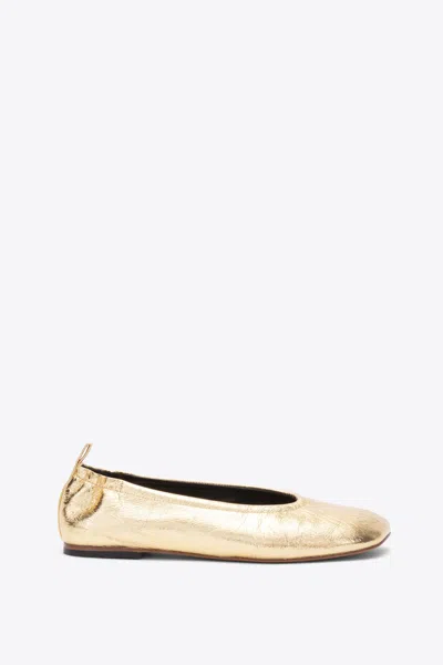 3.1 Phillip Lim Id Stretch Back Ballerina Flat In Gold