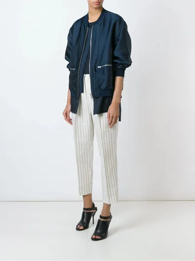3.1 Phillip Lim Layered Bomber Jacket In Everglade