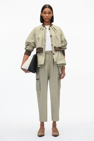 3.1 Phillip Lim Layered Flounce Bomber Jacket In Black