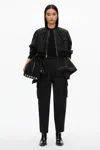 3.1 Phillip Lim Layered Flounce Bomber Jacket In Fog