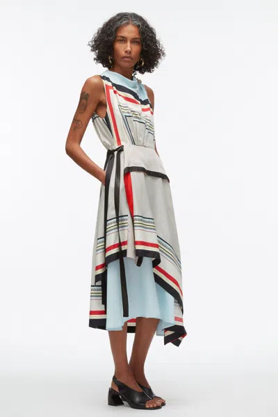 3.1 Phillip Lim Liberty Cascade Dress In Ivory Multi