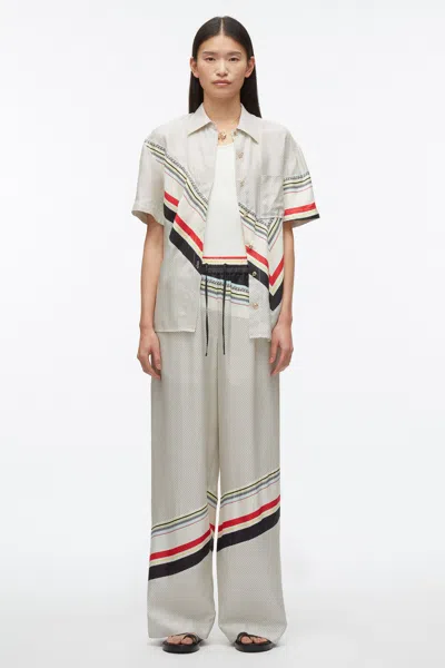 3.1 Phillip Lim Liberty Silk Camp Shirt In Ivory Multi