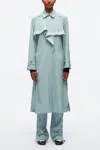 3.1 Phillip Lim Lightweight Trench Dress With Cascade Drape In Black