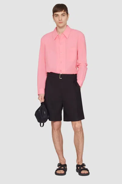 3.1 Phillip Lim Long Sleeve Convertible Collar Sheer Shirt In Powder