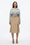 3.1 Phillip Lim Long Sleeve Cropped Sweatshirt With Snaps In Black