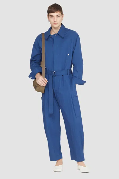 3.1 Phillip Lim Long-sleeve Jumpsuit In Blue