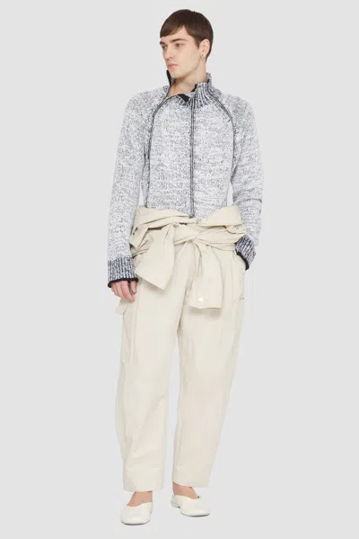 3.1 Phillip Lim Long Sleeve Marled Pullover In Antwht Multi