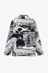 3.1 Phillip Lim Long Sleeve Postcard Printed Shirt In Blk Multi