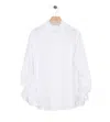 3.1 Phillip Lim Long Sleeve Shirt With Gathered Sleeve In Optic White