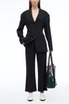 3.1 Phillip Lim Matte Crepe Cinched Blazer In Black