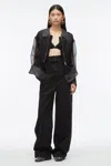 3.1 Phillip Lim Organza Belted Flounce Utility Jacket In Black