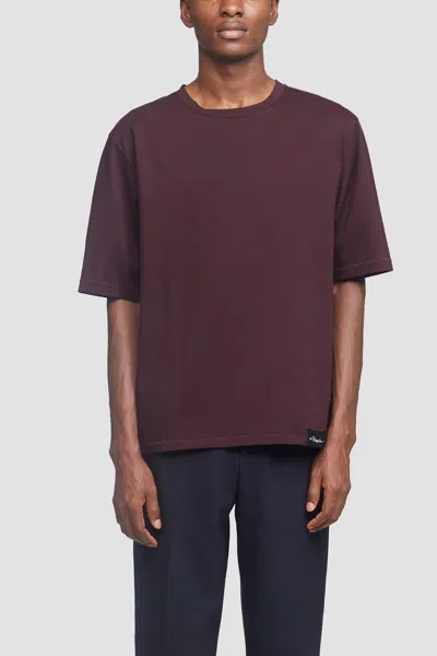 3.1 Phillip Lim Oversized Boxy Crewneck Tee In Dark Burgundy