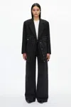 3.1 Phillip Lim Oversized Hybrid Denim Blazer In Washed Blk