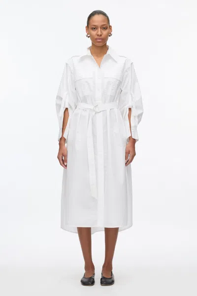 3.1 Phillip Lim Poplin Utility Midi Shirt Dress In Midnight