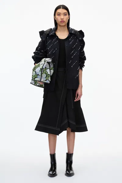 3.1 Phillip Lim Rainfall Embroidered Anorak In Midnight
