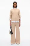 3.1 Phillip Lim Relaxed Crewneck W Contrast Trims In Dark Moss