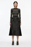 3.1 Phillip Lim Reversible Stripe Knit Top In Black Multi