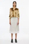 3.1 Phillip Lim Satin Slip Skirt With Crystal Inlay Embellishment In Emerald