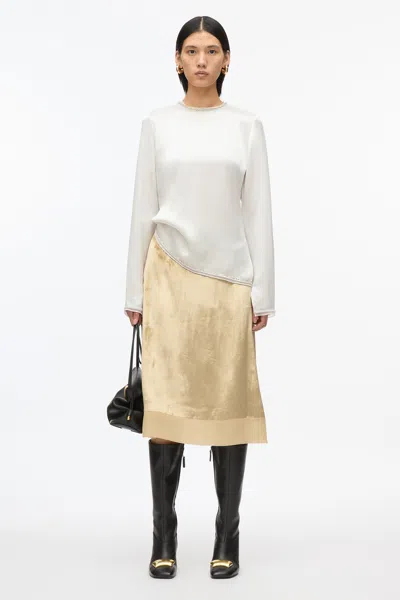 3.1 Phillip Lim Satin Top With Crystal Embellishment In Emerald
