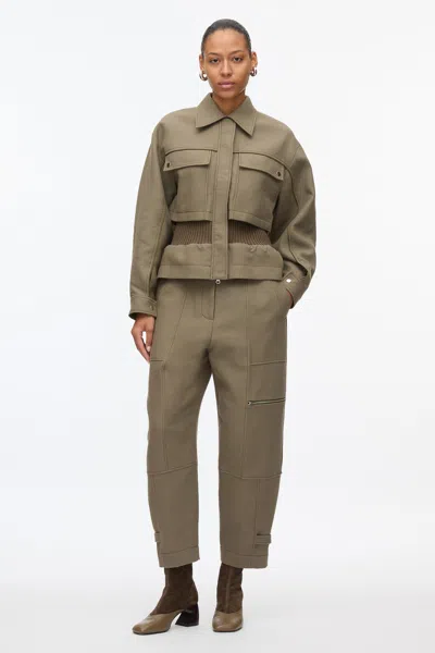 3.1 Phillip Lim Sergeant Peplum Jacket In Army