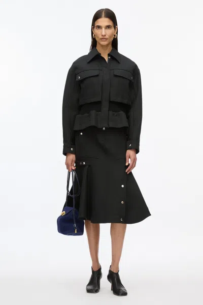 3.1 Phillip Lim Sergeant Peplum Jacket In Black