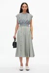 3.1 Phillip Lim Sweatshirt Combo Dress With Pleated Skirt In Dk Chocolate