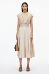 3.1 Phillip Lim Sweatshirt Combo Dress With Pleated Skirt In Sage