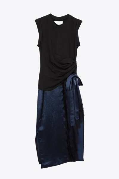 3.1 PHILLIP LIM T-SHIRT COMBO DRESS WITH ENDLESS LACE LOOP