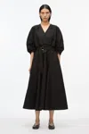 3.1 Phillip Lim V-neck Dress With Gathered Sleeves In Black