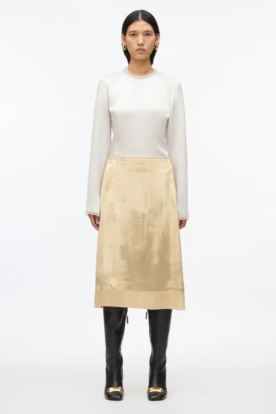 3.1 Phillip Lim Velvet Slip Skirt In Light Gold