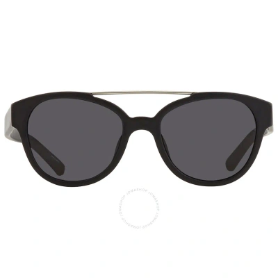 Phillip Lim X Linda Farrow Black Oval Unisex Sunglasses Pl92c1sun 52 In Black / Silver