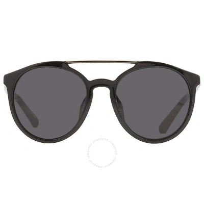 Phillip Lim X Linda Farrow Black Round Unisex Sunglasses Pl90c1sun 49 In Black / Gun Metal / Gunmetal