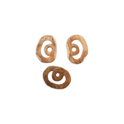 Phillips Collection 3 Piece Swirl Wall Décor Set In Brown