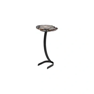 Phillips Collection Agate Side Table Horseshoe Base, Assorted In Gray,ivory
