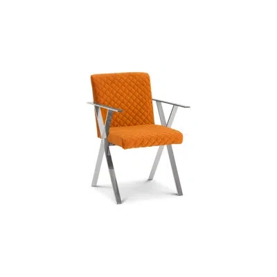 Phillips Collection Allure Upholstered Arm Chair In Orange
