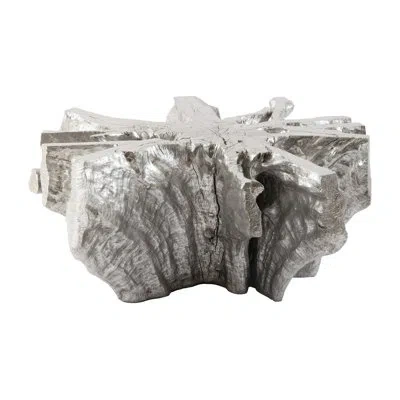Phillips Collection Asterisk Cast Root Coffee Table In Silver