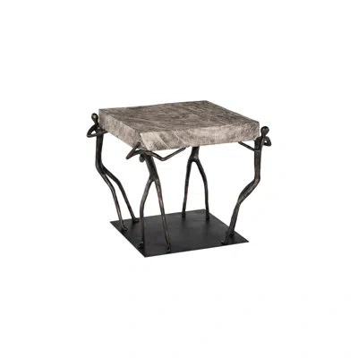 Phillips Collection Atlas 4 Legs End Table In Brown;gray