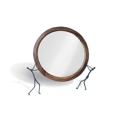 Phillips Collection Atlas Chamcha Wood Beveled Accent Mirror In Brown