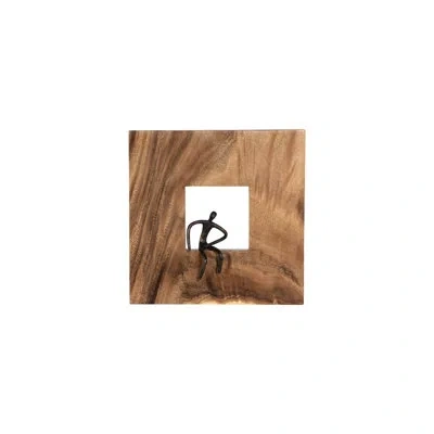Phillips Collection Atlas Wall Décor Square In Brown