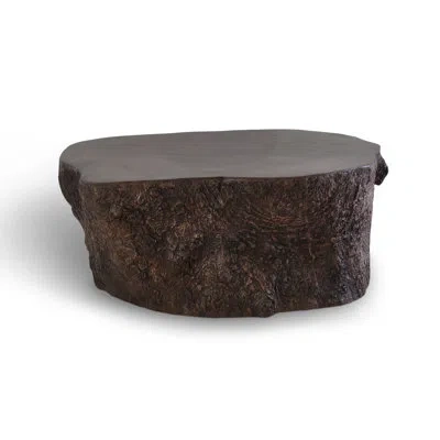 Phillips Collection Bark Block Coffee Table In Bronze