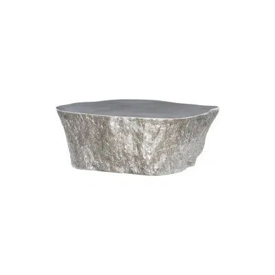 Phillips Collection Bark Block Coffee Table In Silver Leaf