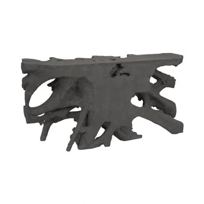 Phillips Collection Beau Cast Root Console Table In Charcoal Stone