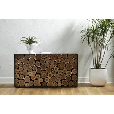 Phillips Collection Boscage 60" Solid Wood Console Table In Black