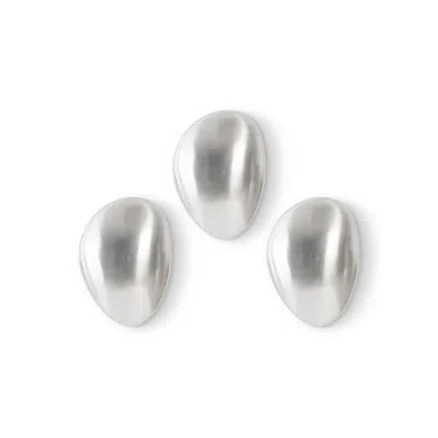 Phillips Collection Brass River Stone Wall Décor Set Of 3 In Silver