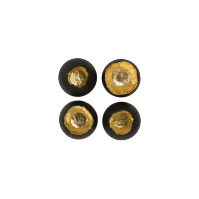 Phillips Collection Broken Egg 4 Piece Wall Décor Set In Black;gold Leaf