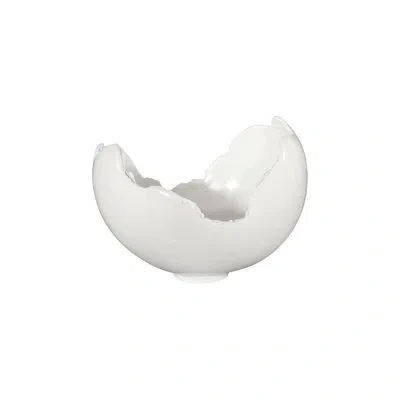 Phillips Collection Burled Bowl In White