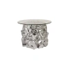 Phillips Collection Cairn Side Table, Silver Leaf In Silver Leaf